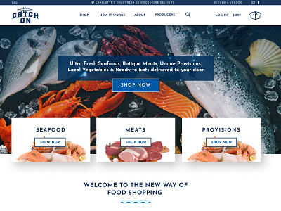 Seafood Website Design figma food website fresh ocean responsive web design seafood seafood website vintage web design