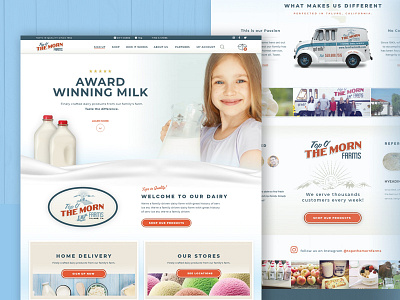 Dairy Website Concept dairy e commerce fresh organic vintage