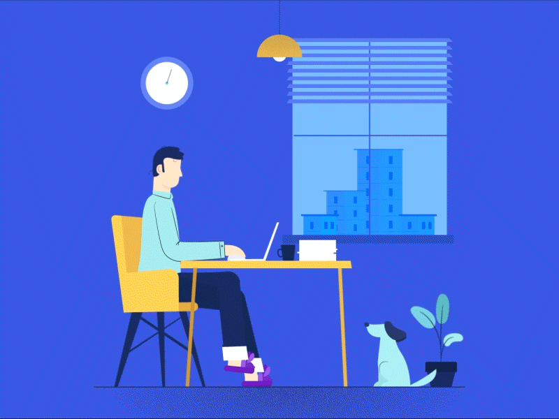 Home office by Po Herrera on Dribbble