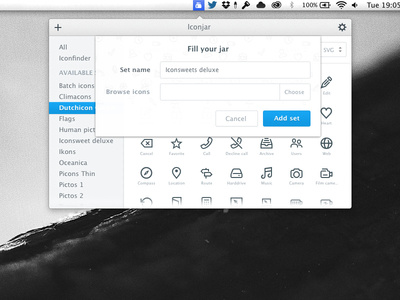 Fill your jar add add icons app form mac mac app slidedown ui