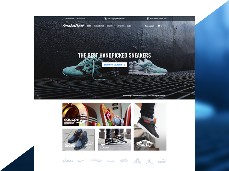 SneakerFreak e commerce shoes sneaker web interface webdesign webshop website