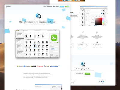 New IconJar website for our v1.10 release app basscss iconjar landing page mac app parallax responsive webdesign