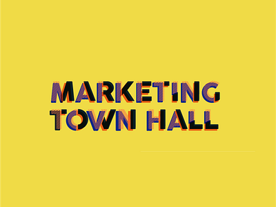 Marketing Town Hall branding logo typography vector