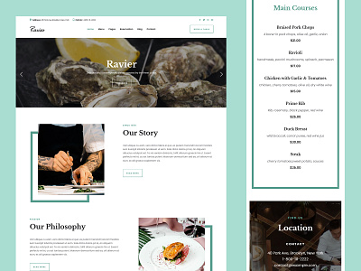 Ravier - Restaurant Cafe Bar bar bistro cafe chef food food menu pizza reservation restaurant restaurant menu restaurant theme theme wordpress