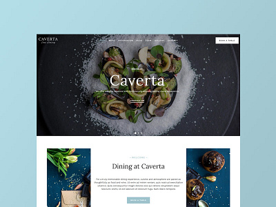 Caverta bar cafe chef clean cook dine food menu minimal restaurant restaurant design restaurant theme theme wordpress