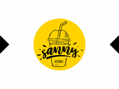 Sanny Drinks - Logo branding circle cocktail cup drink drinks logo logotype sanny sunny
