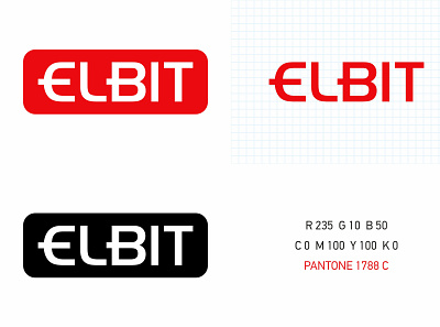 Elbit - Logo appliances branding elbit electro bit logo logomark logotype red logo