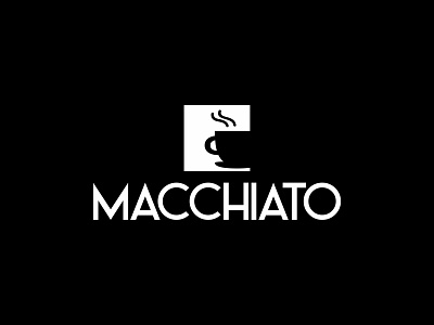 Macchiato brand cafe cappuccino coffee logo macchiato
