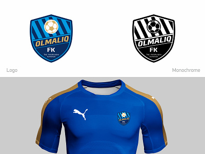 Olmaliq FC - Concept Logo ball brand club concept fc football football club football logo identity logo olmaliq t shirt