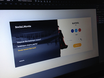 Social Movie Sign Up Page collection film movie section sign up ui ux web web design
