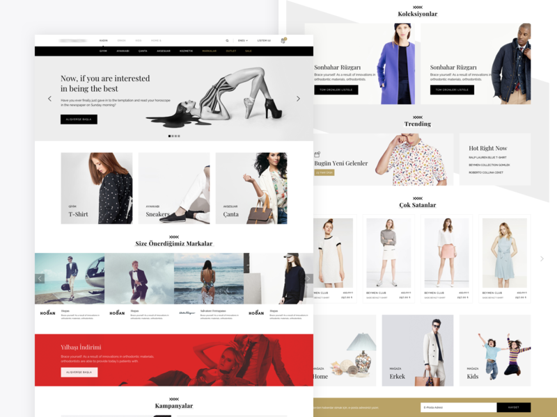 Fashion Store Home design e commerce fashion girl store ui ui design ux ux design web