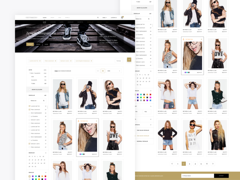 Fashion Store Listing design e commerce fashion girl listing store ui ui design ux ux design web