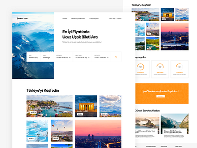 Turna Flight Search Homepage Concept