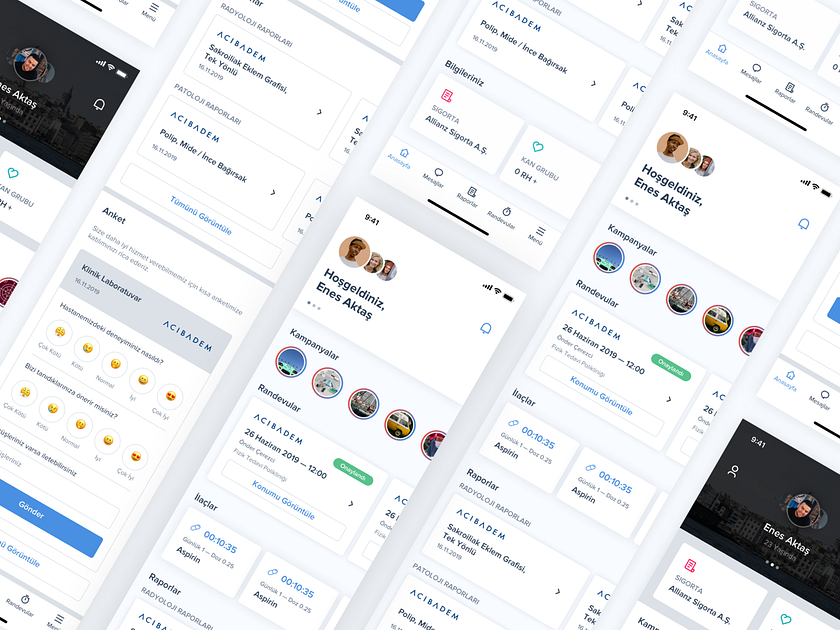 Hospital Mobile App by Enes Aktaş on Dribbble