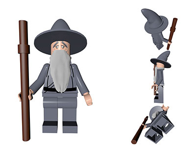 3D Model 3d cinema cinema 4d gandalf lego lord of the rings lotr wizard