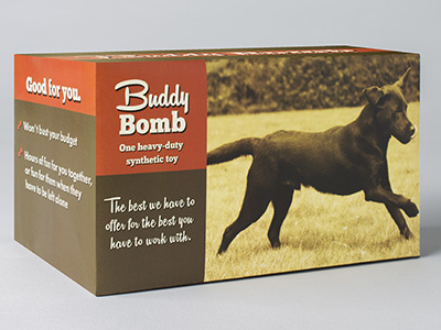 Buddy Bomb dog masculine package sepia toy