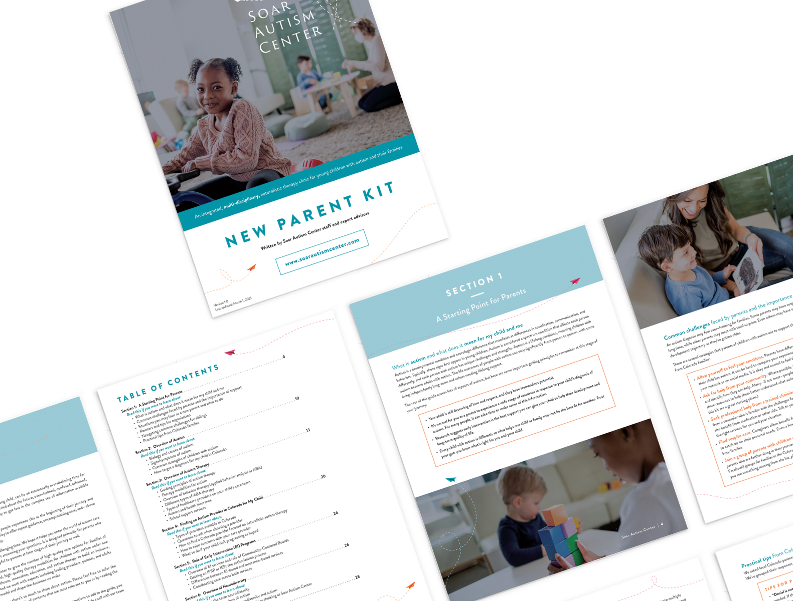 Soar Autism Center new parent kit design by Kaci Ariza on Dribbble