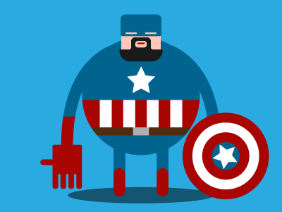 Caption America （self-portrait)