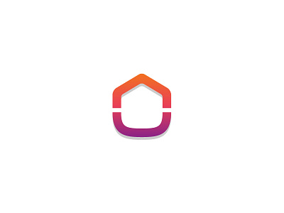 House/home + nest design gradient house illustration logo nest