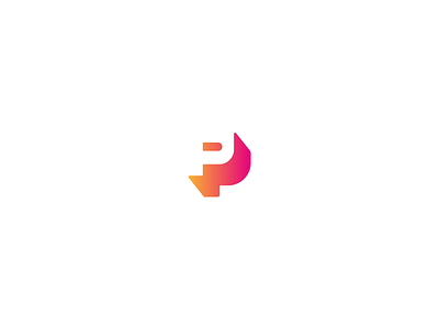 Negative P mark branding design illustration logo vector