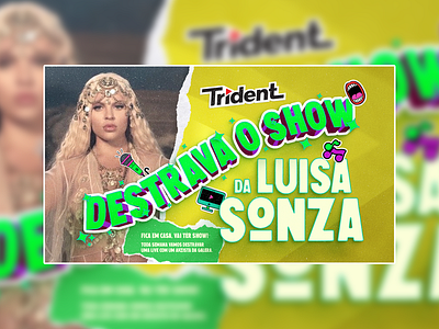 Lettering DESTRAVA O SHOW (Luisa Sonza) - Trident art artwork branding design design art illustration lettering