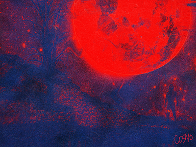 Talihina Sky astronaut blue design edit illustration moon red search space