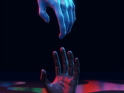 Touch 3d art artwork blender3d colors drowning hand help love sculpt