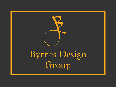 Logo for Byrnes Design Group complicated logo typography