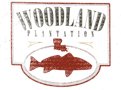 Woodland fish grunge texture