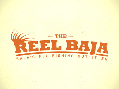Reel Baja Text Logo fish logo logo design roosterfish texture