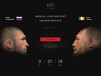 Business card site design UFC 229 design web