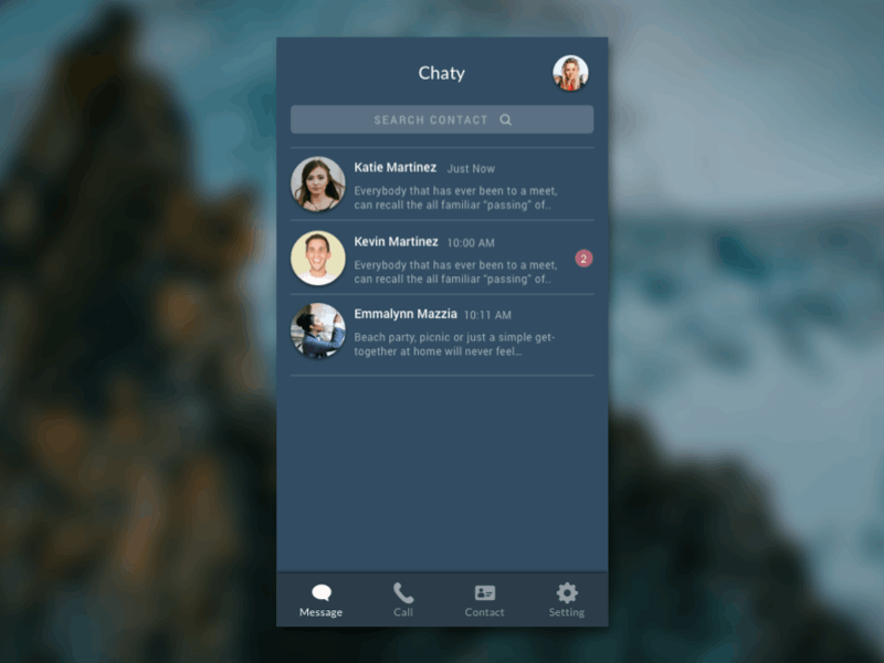 Daily Challenge 02 - Chat animation minimal mobile principleapp ui ux