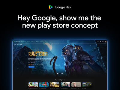 Google Play Store Redesign app apps concept games google movies play redesign store ui ux web