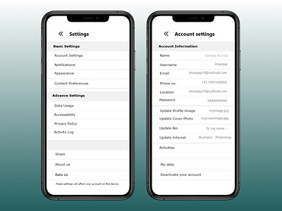 Daily UI  - 007 - Settings Screen