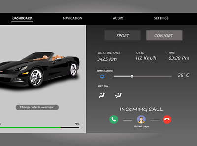 Daily UI - 034 - Car Interace branding daily 100 challenge dailyuichallenge design design art designer logo vector