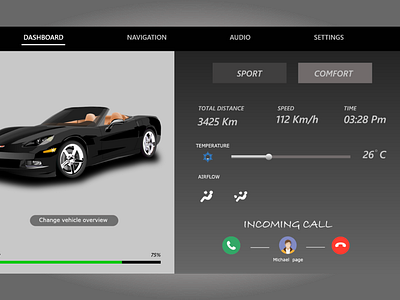 Daily UI - 034 - Car Interace