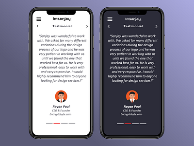 Daily UI - 039 - Testimonial