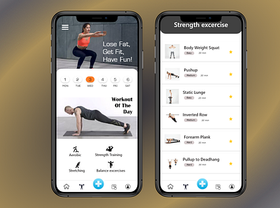 DailyUI - 062 - Workout Of The Day branding daily 100 challenge dailyuichallenge design design art designer fitness fitness app fitness club gym illustration mobile app workout workout of the day yoga