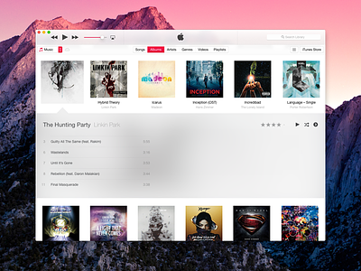 iTunes 12 concept flat itunes mac osx redesign yosemite
