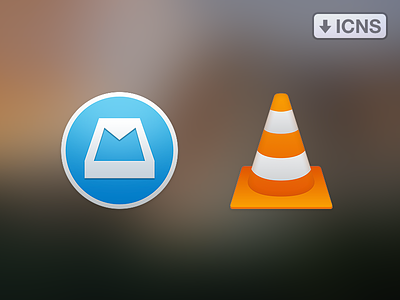 Mailbox & VLC download flat icns icons mailbox os x replacement vlc