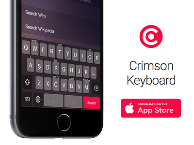 Crimson Keyboard for iOS app store crimson ios iphone keyboard launch