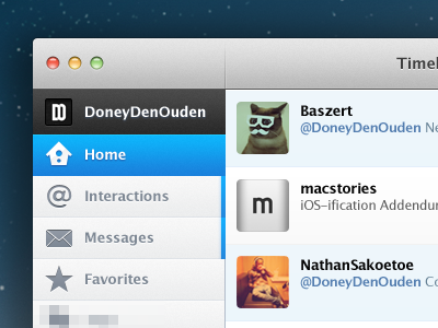 Introducing Tweebie app gui interface lion mac os x timeline twitter