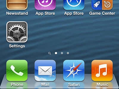 iOS 7 Shiny Homescreen Concept concept homescreen icon icons idea ios iphone