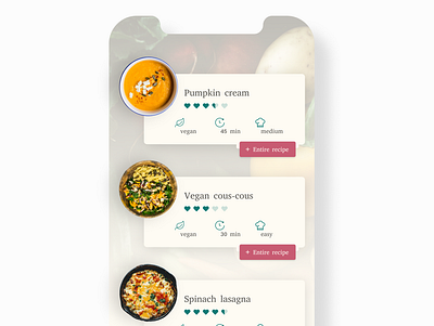 recipe list card card list dailyui design list mobile mobile list mobile recipe mobile ui mobile uiux recipe recipe card