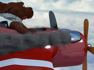 Daisy the Flying Dog 1 3d character cgi render