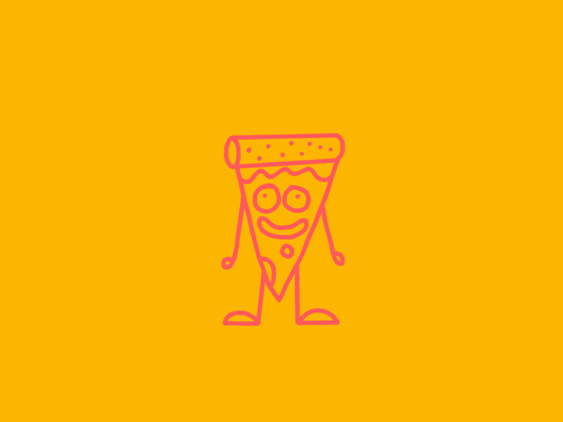 Pizza and Coffee animation caffeine addiction character coffee college life doodle gif grind pizza
