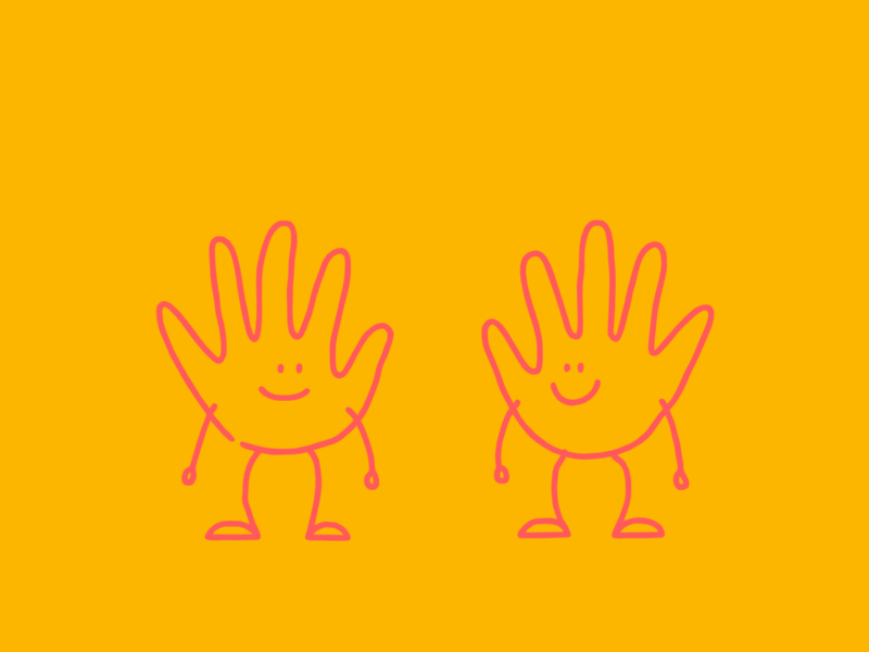 High Five Friends animation character design doodle fridays gif happy high five illustration vector