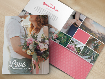 Wedding Planning Folder branding design folder indesign mock up niagara parks print wedding