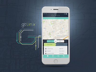 GTLinx - Transit App concept app concept design illustrator mobile photoshop transit ui