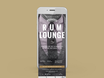 Appleton Estate Rum Lounge Evite alcohol appleton digital design drink e newsletter evite fathers day newsletter product ui